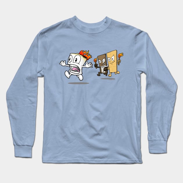 Funny Smores Chase Long Sleeve T-Shirt by robotface